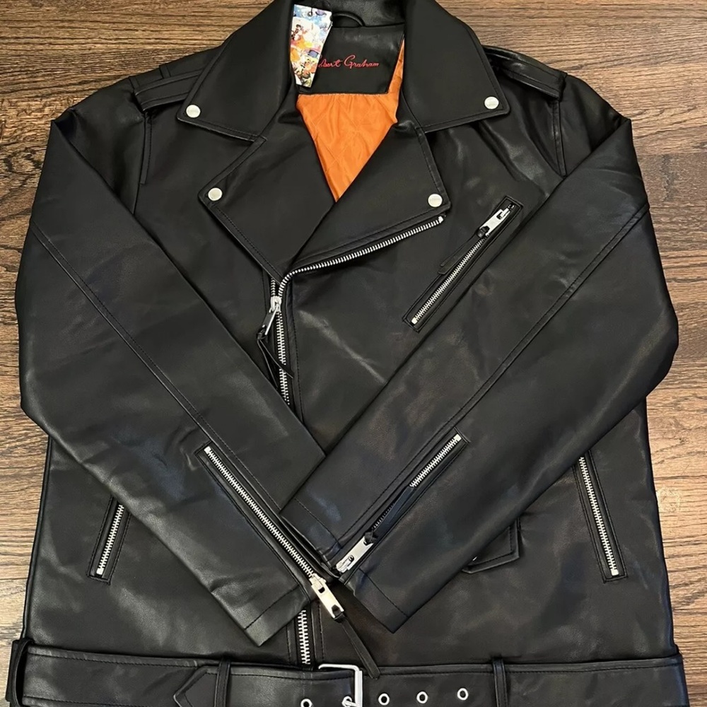 Robert Graham Black Vegan leather men’s small !!